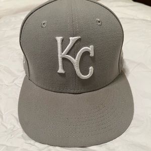 New Era 59fifty fitted KC Royals baseball hat (gray)